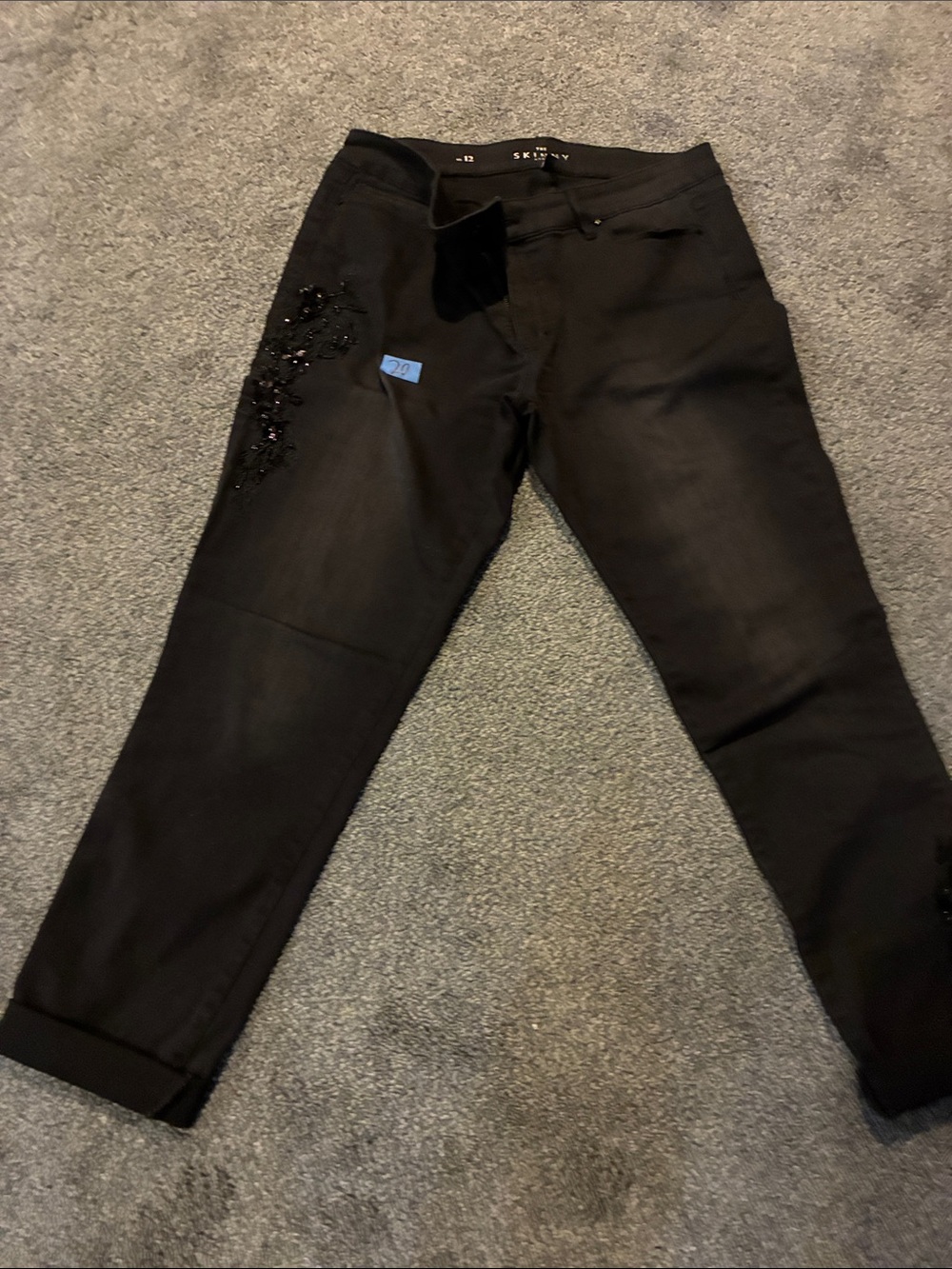 White House Black Market Black Beaded The Skinny Jean #20